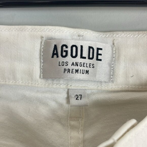 AGOLDE Sophie Crop White Distresses Size 27 - Picture 4 of 10